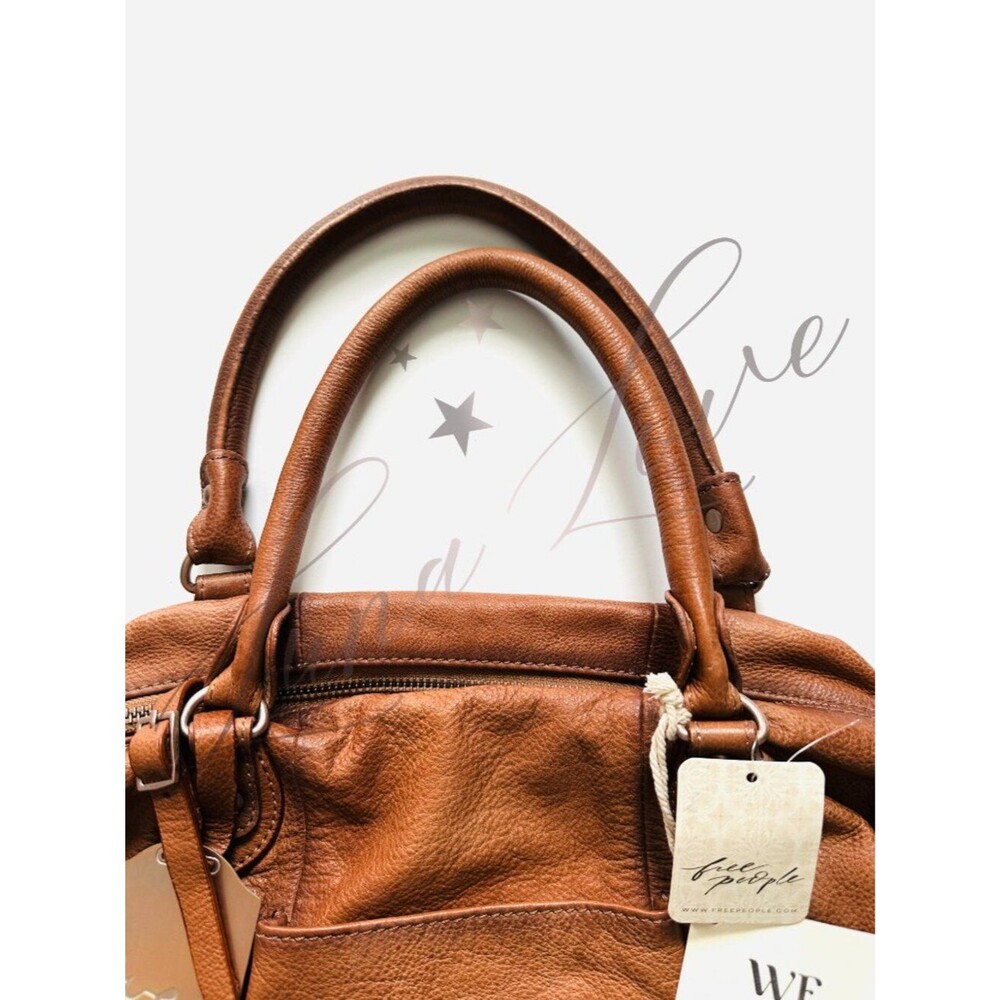 FREE PEOPLE We The Free Baby Emerson Tote Bag In 🔥 Saddle 🔥 NWT - Picture 4 of 12